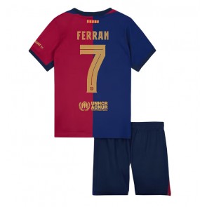 Barcelona Ferran Torres #7 Domaci Dres za Dječji 2024-25 Kratak Rukavima (+ kratke hlače)